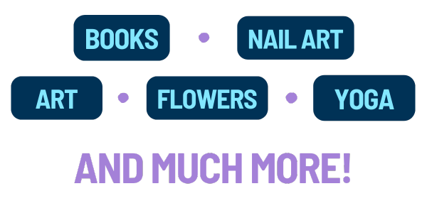 Stroll through our lively space anytime between 12:00 PM and 4:00 PM, and explore a wide variety of survivor-owned businesses. We’ve got art, yoga, flowers, delicious books, nail art, and much more!
